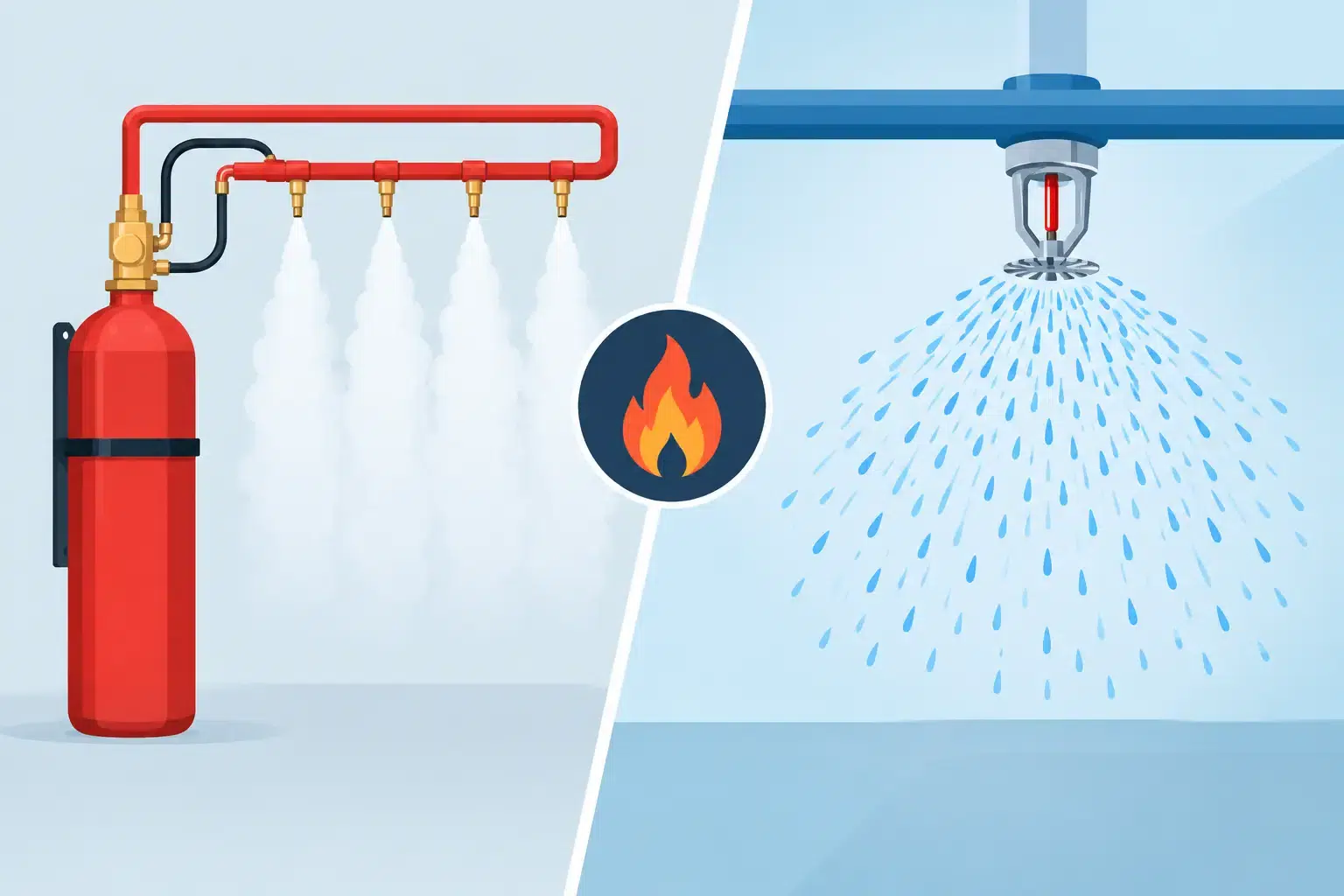 Automatic Suppression Versus Sprinklers Compared
